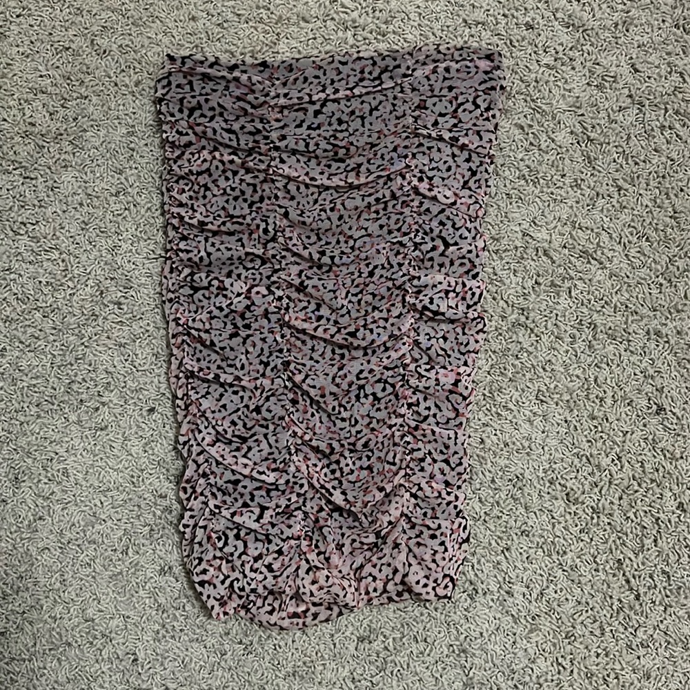 Bar III pink cheetah print skirt